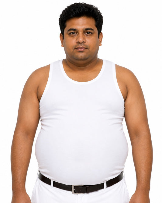4XL - 110cm waist, 100cm Chest; Suitable for weights 100-120 KGs & upto 45 in waist
