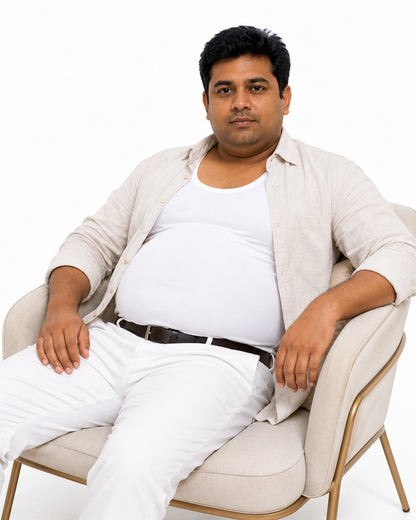 4XL - 110cm waist, 100cm Chest; Suitable for weights 100-120 KGs & upto 45 in waist